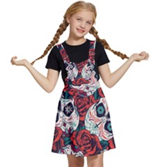 Vintage Day Dead Seamless Pattern Kids  Apron Dress