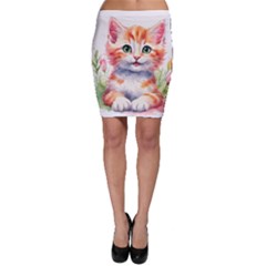 Kitty Watercolour Bodycon Skirt