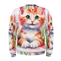 Kitty Watercolour Men s Sweatshirt by ttlisted