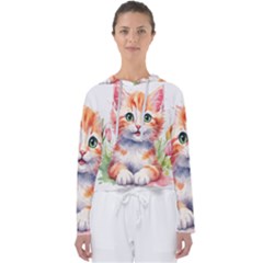 Kitty Watercolour Women s Slouchy Sweat by ttlisted