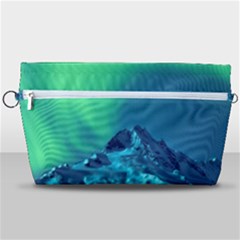 Aurora Borealis Sky Winter Snow Mountains Night Handbag Organizer by Pakjumat