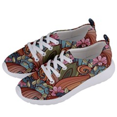 Multicolored Flower Decor Flowers Patterns Leaves Colorful Women s Lightweight Sports Shoes by Pakjumat