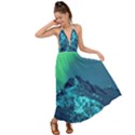 Aurora Borealis Sky Winter Snow Mountains Night Backless Maxi Beach Dress View1