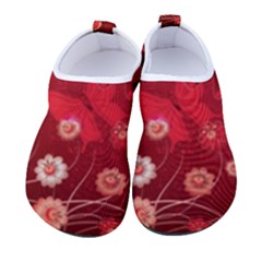 Four Red Butterflies With Flower Illustration Butterfly Flowers Men s Sock-style Water Shoes