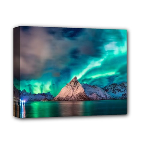 Amazing Aurora Borealis Colors Deluxe Canvas 14  X 11  (stretched) by Pakjumat