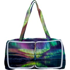 Aurora Borealis Polar Northern Lights Natural Phenomenon North Night Mountains Multi Function Bag by Pakjumat