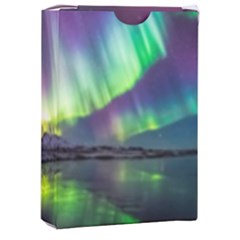 Aurora Borealis Polar Northern Lights Natural Phenomenon North Night Mountains Playing Cards Single Design (rectangle) With Custom Box by Pakjumat