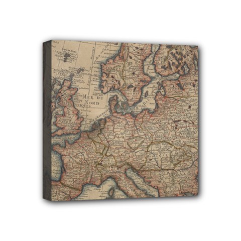 Old Vintage Classic Map Of Europe Mini Canvas 4  X 4  (stretched) by Pakjumat