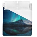 Aurora Borealis Mountain Reflection Duvet Cover (Queen Size) View1