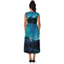 Aurora Borealis Mountain Reflection Sleeveless Round Neck Midi Dress View4