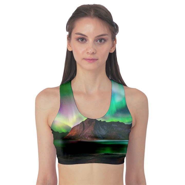 Aurora Borealis Nature Sky Light Fitness Sports Bra