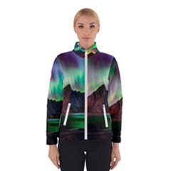 Aurora Borealis Nature Sky Light Women s Bomber Jacket