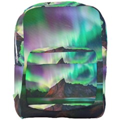 Aurora Borealis Nature Sky Light Full Print Backpack by Pakjumat