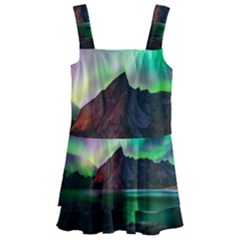 Aurora Borealis Nature Sky Light Kids  Layered Skirt Swimsuit by Pakjumat