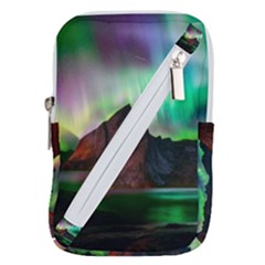 Aurora Borealis Nature Sky Light Belt Pouch Bag (large) by Pakjumat