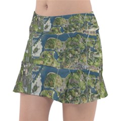 Map Illustration Gta Classic Tennis Skirt by Pakjumat