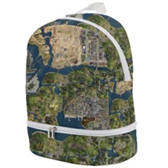 Map Illustration Gta Zip Bottom Backpack by Pakjumat