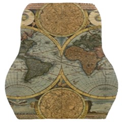 Vintage World Map Travel Geography Car Seat Back Cushion  by Pakjumat