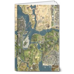 Map Illustration Gta 8  X 10  Hardcover Notebook