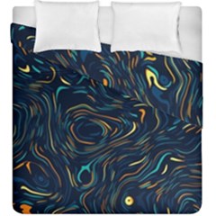 Colorful Abstract Pattern Creative Colorful Line Linear Background Duvet Cover Double Side (king Size) by Pakjumat