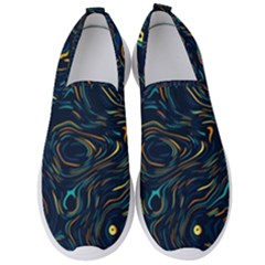 Colorful Abstract Pattern Creative Colorful Line Linear Background Men s Slip On Sneakers by Pakjumat