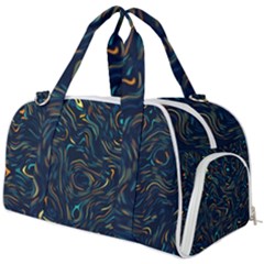 Colorful Abstract Pattern Creative Colorful Line Linear Background Burner Gym Duffel Bag by Pakjumat