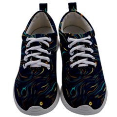 Colorful Abstract Pattern Creative Colorful Line Linear Background Mens Athletic Shoes by Pakjumat