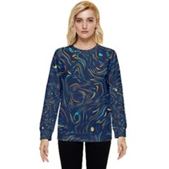 Colorful Abstract Pattern Creative Colorful Line Linear Background Hidden Pocket Sweatshirt by Pakjumat