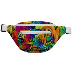 Colorful Roses Bouquet Rainbow Fanny Pack by Pakjumat