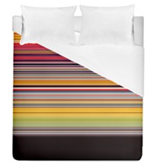 Neopolitan Horizontal Lines Strokes Duvet Cover (queen Size) by Pakjumat