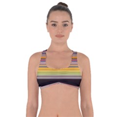 Neopolitan Horizontal Lines Strokes Got No Strings Sports Bra by Pakjumat