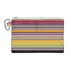 Neopolitan Horizontal Lines Strokes Canvas Cosmetic Bag (large) by Pakjumat