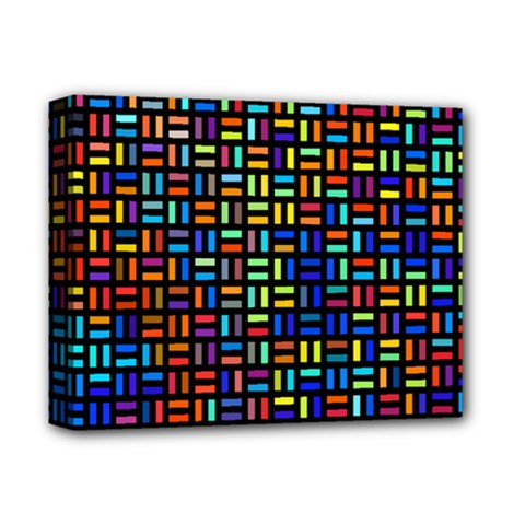 Geometric Colorful Square Rectangle Deluxe Canvas 14  X 11  (stretched) by Pakjumat