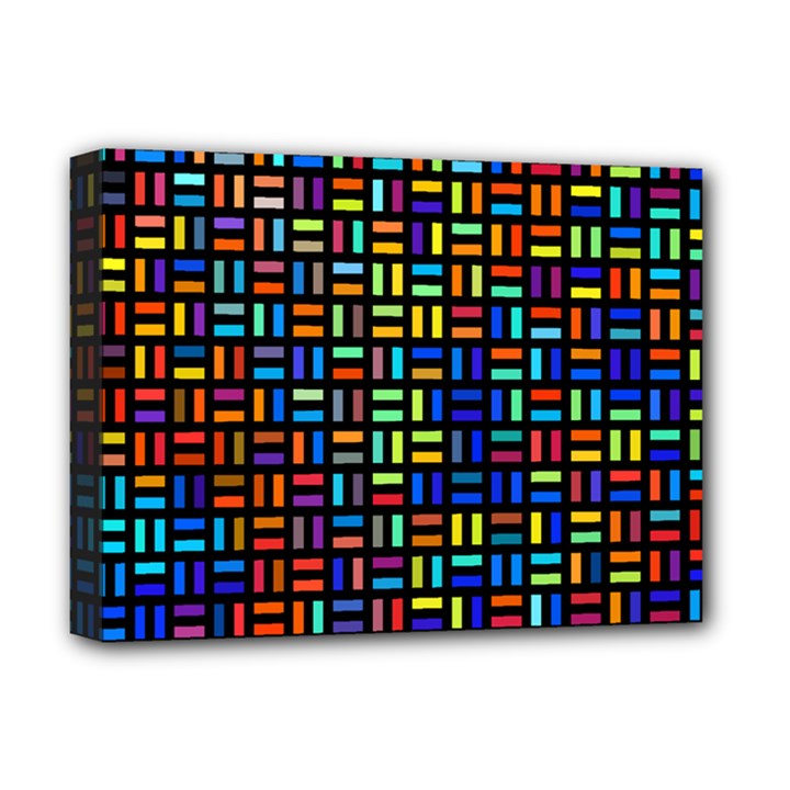 Geometric Colorful Square Rectangle Deluxe Canvas 16  x 12  (Stretched) 