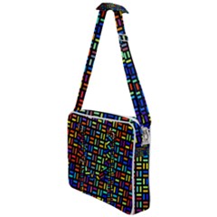 Geometric Colorful Square Rectangle Cross Body Office Bag by Pakjumat