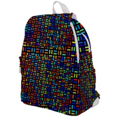 Geometric Colorful Square Rectangle Top Flap Backpack by Pakjumat