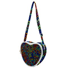 Geometric Colorful Square Rectangle Heart Shoulder Bag by Pakjumat