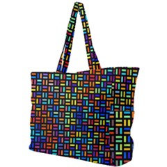 Geometric Colorful Square Rectangle Simple Shoulder Bag by Pakjumat