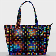 Geometric Colorful Square Rectangle Back Pocket Shoulder Bag  by Pakjumat