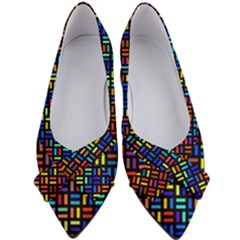 Geometric Colorful Square Rectangle Women s Bow Heels by Pakjumat