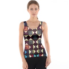 Symmetry Geometric Pattern Texture Women s Basic Tank Top by Pakjumat