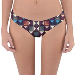 Symmetry Geometric Pattern Texture Reversible Hipster Bikini Bottoms by Pakjumat