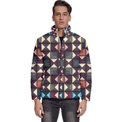 Symmetry Geometric Pattern Texture Men s Puffer Bubble Jacket Coat