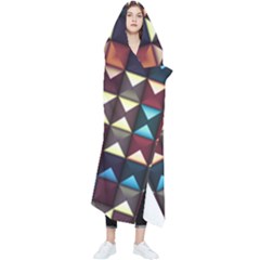 Symmetry Geometric Pattern Texture Wearable Blanket by Pakjumat