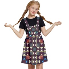 Symmetry Geometric Pattern Texture Kids  Apron Dress by Pakjumat