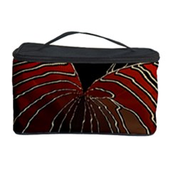 Red Gold Black Voracious Plant Leaf Cosmetic Storage Case by Pakjumat