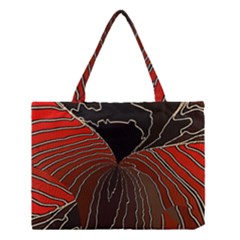 Red Gold Black Voracious Plant Leaf Medium Tote Bag by Pakjumat