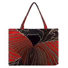 Red Gold Black Voracious Plant Leaf Zipper Medium Tote Bag by Pakjumat