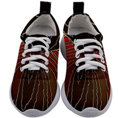 Red Gold Black Voracious Plant Leaf Kids Athletic Shoes