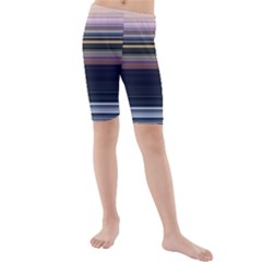 Horizontal Line Strokes Color Lines Kids  Mid Length Swim Shorts by Pakjumat